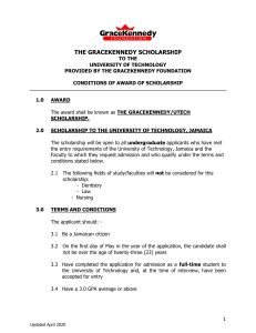 GraceKennedy/UTECH Scholarship Conditions