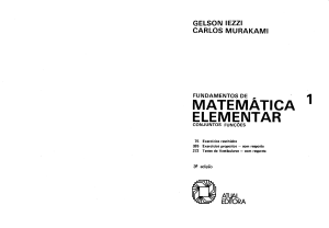 Fundamentos de matemtica elementar 1