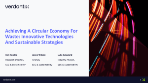 achieving a circular economy for waste