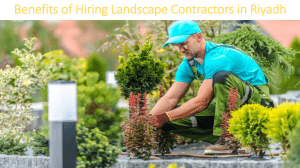 Benefits of Hiring Landscape Contractors in Riyadh