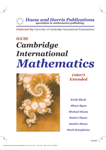 IGCSE Cambridge International Mathematics