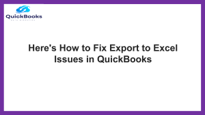 A Quick Guide How To Export to Excel Issues in QuickBooks