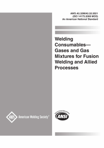 AWS A5.32M/A5.32:2021 Welding Gases Standard