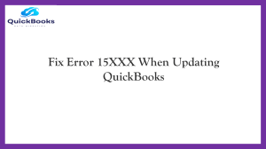 Step-by-Step Fix Error 15XXX when updating QuickBooks