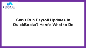 Instant Method To Troubleshoot Can't run payroll updates in QuickBooks