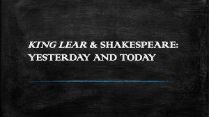 KING LEAR & SHAKESPEARE - YESTERDAY AND TODAY (2) ZA FDU ZA AK8 - bez video