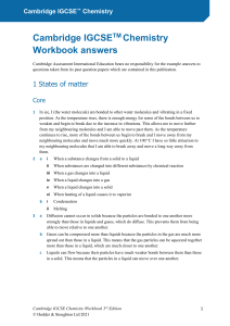 IGCSE Chem WorkBook Answer Key