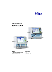Dräger Savina 300 Ventilator - User manual