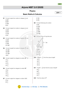 Basic Maths and Calculus  DPP 01