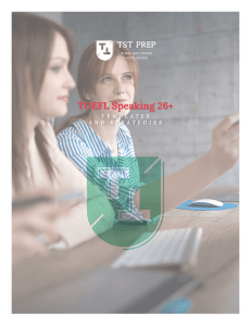 TOEFL Speaking 26+, Templates and Strategies (2)