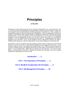 Bridgewater - Ray Dalio - Principles
