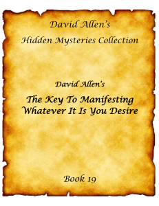 David Allen - The Key To Manifesting Whatever You Desire ( PDFDrive )