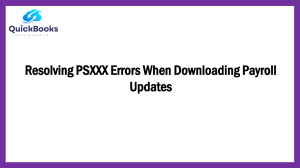 QuickBooks PSXXX Errors: Comprehensive Guide to Troubleshooting
