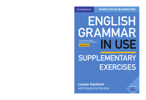 089 1- English Grammar in Use. Supplementary Exercises 2019