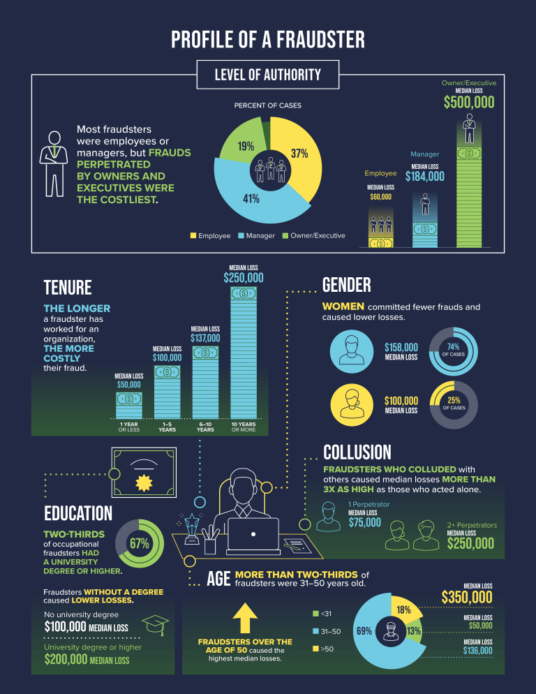 Profile Of A Fraudster Infographic Analysis