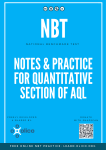 NBT Quantitative Literacy Practice & Notes