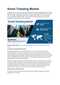 Smart Ticketing Market Worldwide Opportunities, Driving Forces, Future Potential 2030