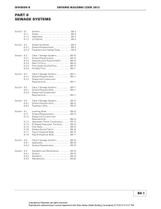 Ontario Building Code 2012 - Section 8 - Sewage Systems
