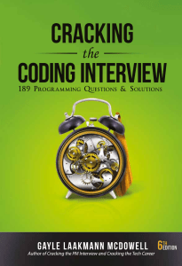 Cracking the Coding Interview  189 Programming Questions and Solutions 6th Edition by Gayle Laakmann McDowell