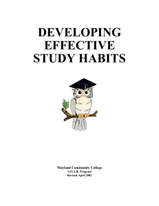 DEVELOPINGEFFECTIVESTUDYHABITS