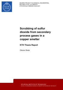 Scrubbing of sulfur dioxide from secondary process gases
