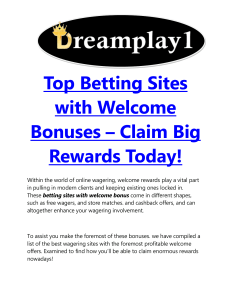 Top Betting Sites with Welcome Bonuses – Claim Big Rewards Today!