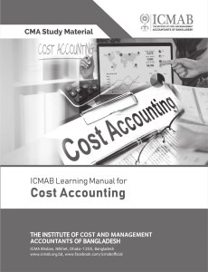 CM121 Cost Accounting Manual