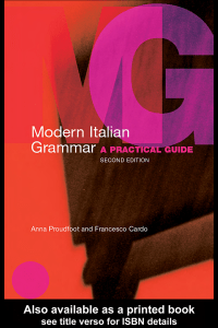 Modern Italian grammar