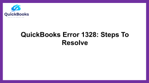 QuickBooks Error 1328: Your Complete Fixing Guide