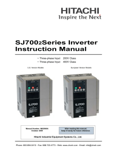 HITACHI SJ700 Series Inverter Instruction Manual