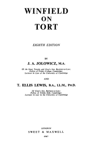 Law of torts by Winfield