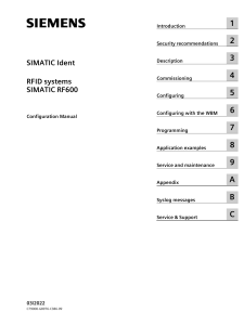 Simatic RF600 manual