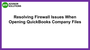 Step-by-Step Guide To Fix Firewall issues can hinder QuickBooks from opening company files