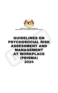 Psychosocial Risk Assessment Guidelines (PRISMA)