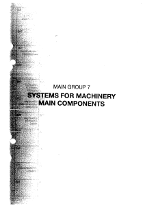 SFI Main Group 7 - SYSTEM MACNINERY MAIN COMPONENTS