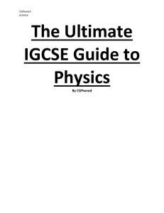 The Ultimate IGCSE Physics Guide