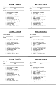 Seminar-Checklist