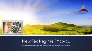 New Tax Regime User Guide