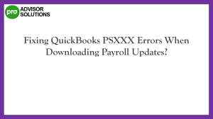 Simple Way To Fix QuickBooks PSXXX Errors