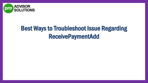 Simple Guide To Solve issue regarding ReceivePaymentAdd