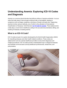 icd 10 Code for anemia (article 1)