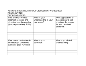 Group reading discussion standards