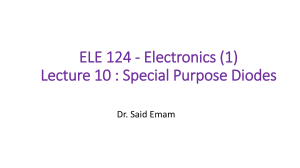 ELE124 Lecture 10