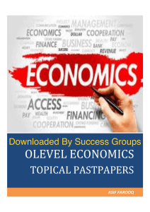 OLEVEL ECONOMICS P2 Topical