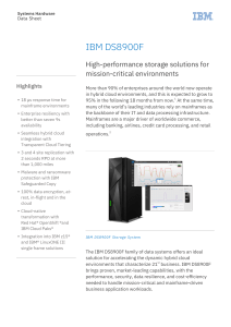 IBM DS8900F High-performance storage solutions for mission-critical environments