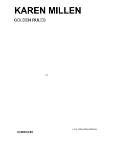 KM Golden Rules 2009