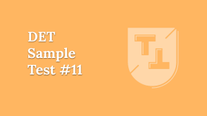 11, YT, DET Sample Test 