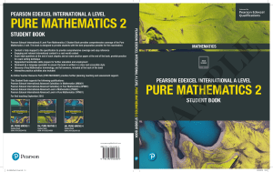 Edexcel Advanced Level Pure Mathematics Chapter 1 