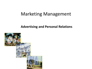 Advertising and Personal Relations