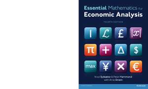 Essential Mathematics for Economic Analy